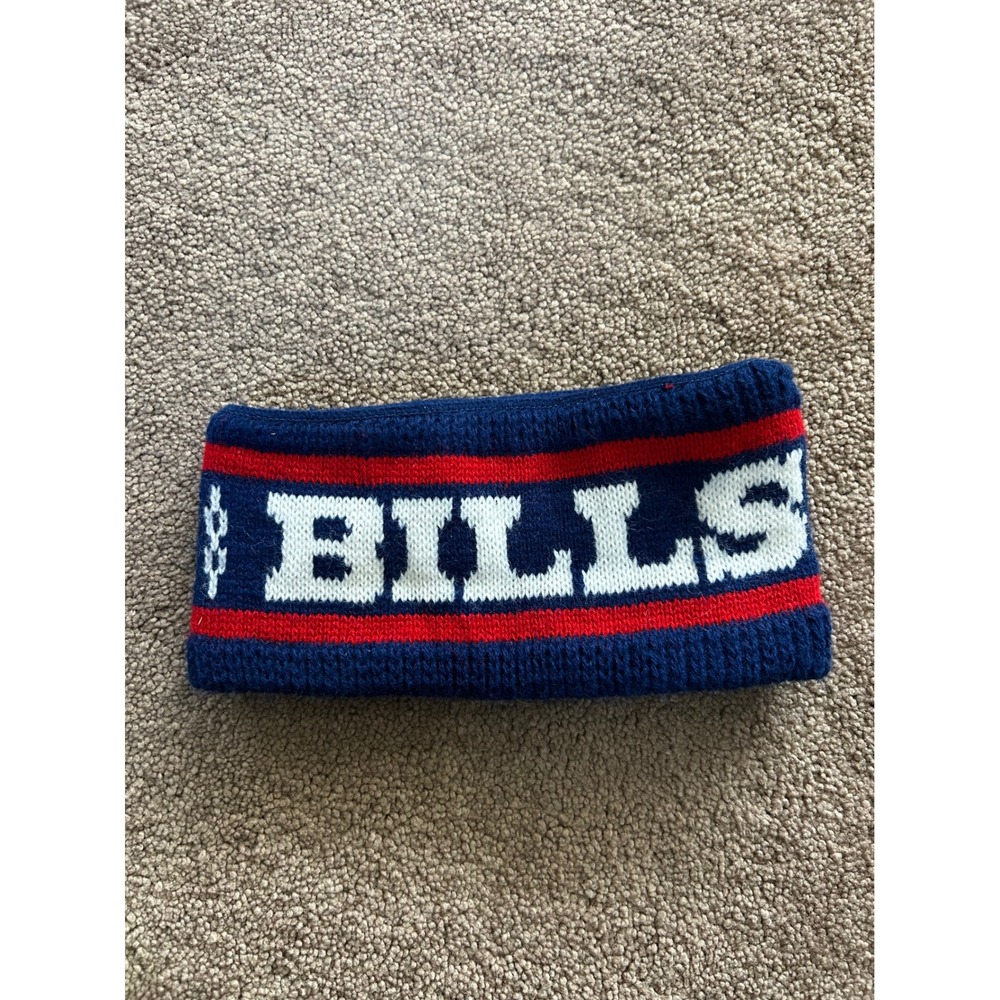 Vintage 1990's Rare BUFFALO BILLS Knit Authentic Winter Sideline Headband